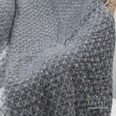 Plaid de lin diamant.