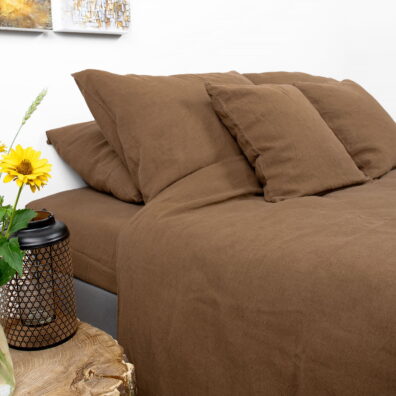 Linge de lit drap lin coton.