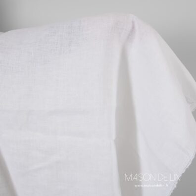 Tissu de lin en couleur blanc optique