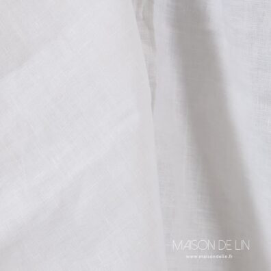 Tissu de lin en couleur blanc optique