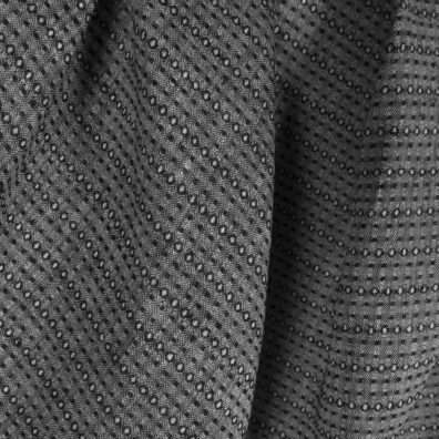 Tissu lin noir en rayures de petits points