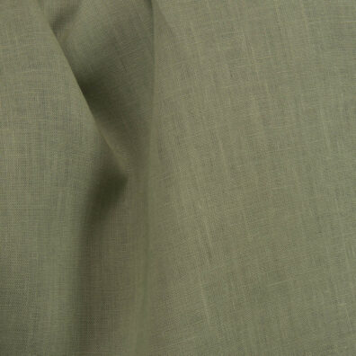 Tissu pur lin en couleur vieux vert