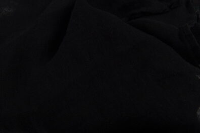Tissu gaze de lin lavé en couleur noir