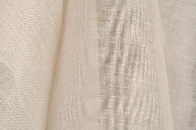 Tissu en lin transparent, couleur beige