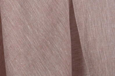 Tissu de lin transparent couleur poudre corail