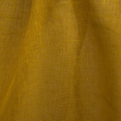 Tissu de lin transparent en couleur jaune d'or