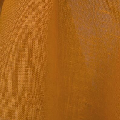 Tissu en lin transparent, couleur orange clair