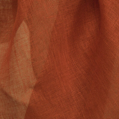 Tissu gaze de lin en couleur rouge orange