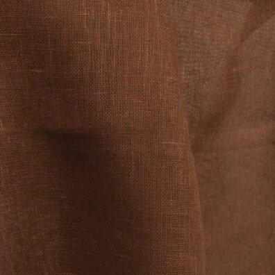 Tissu de lin transparent couleur rose brique