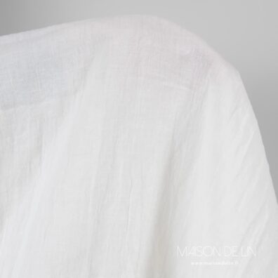 Toile lin lave blanc casse.