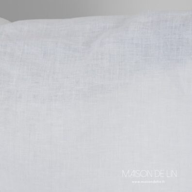 Tissu lin blanc casse solid.