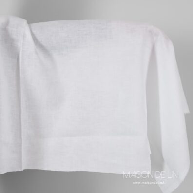 Toile de lin en couleur blanc optique