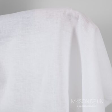 Tissu lin blanc optique.