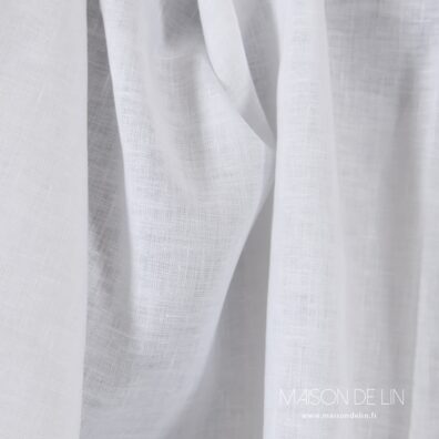 Tissu lin blanc optique.