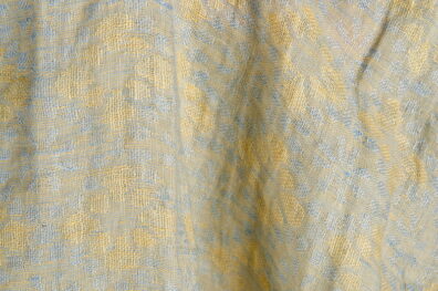 Tissu de lin lavé à motif de fleurs
