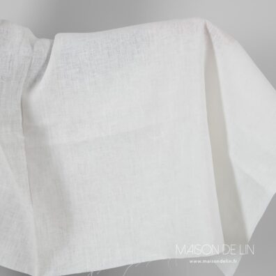 Tissu de lin lourd blanc cassé