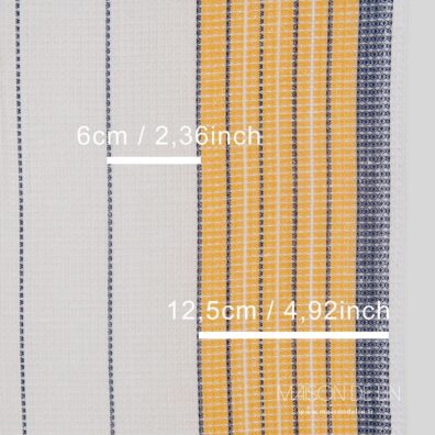 Tissu lin coton en rayures, gaufre.