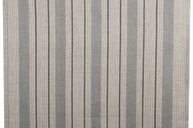 Tissu beige de lin-coton étroit en rayures grises et noires