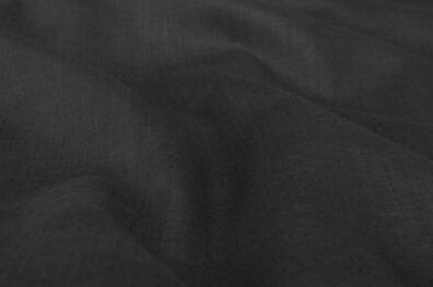 Tissu de lin noir avec le décor