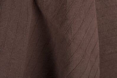 Tissu de lin-coton lavé en couleur brun foncé