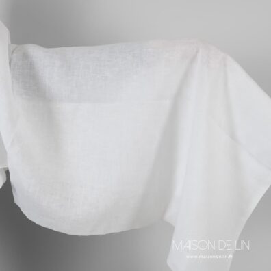 Tissu de lin en couleur blanc optique