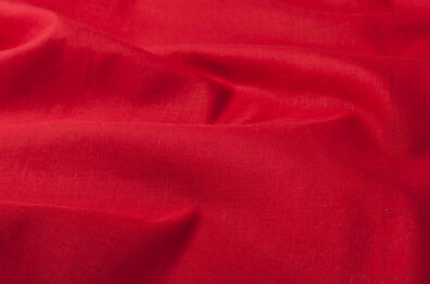 Tissu de lin-coton en couleur rouge écarlate
