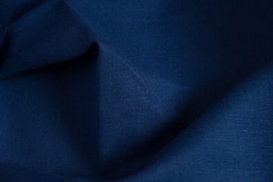 Tissu lin coton bleu navy.