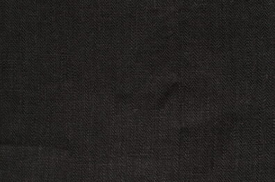 Tissu de lin noir à chevrons