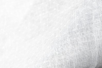 Tissu blanc optique de lin à dessins de petits rhombes