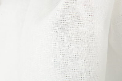 Tissu de lin blanc cassé en motifs d'ajour