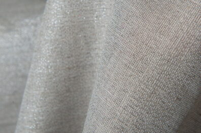 Tissu naturelle de lin avec des fils lurex