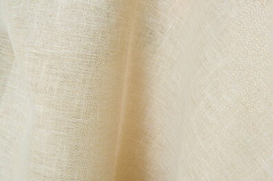 Tissu de lin jaune clair avec des fils lurex