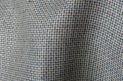 Tissu de lin Pied de Poule en couleurs naturelle et noire