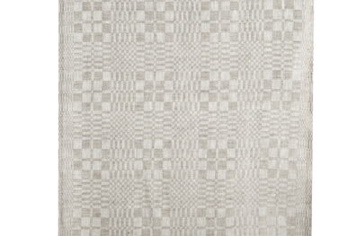 Tissu beige de lin étroit à carreaux