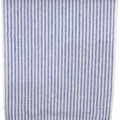 Tissu lin étroit en rayures bleues