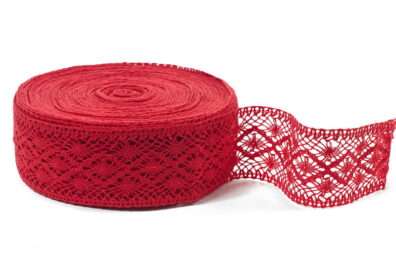 Dentelle rouge de lin No 25