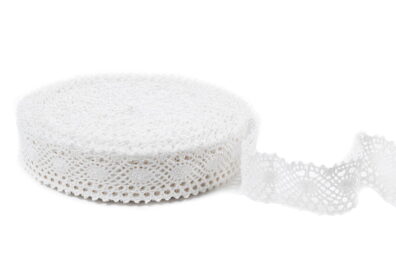 Dentelle blanc optique de lin No 32