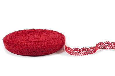 Dentelle rouge de lin No 5