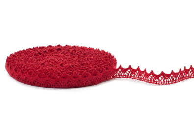 Dentelle rouge de lin No 12