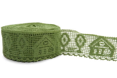 Dentelle verte de lin No 46