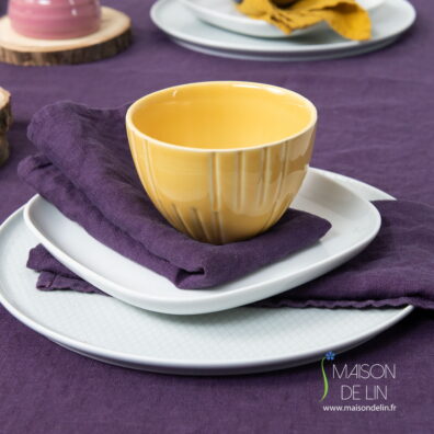 Serviette de 100% lin lavé.
