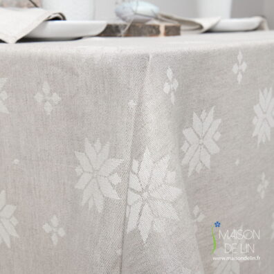 Jacquard avec de motif des étoiles blanches.
