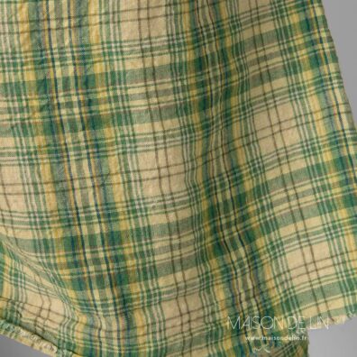 Tissu lin lavé pour linge de lit, nappes grandes, rideaux.