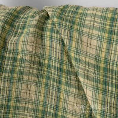 Tissu lin lavé 100% lin, largeur 295cm.