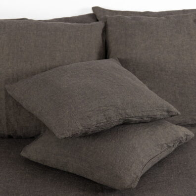 Linge de lit noir et gris Taie d'oreiller.