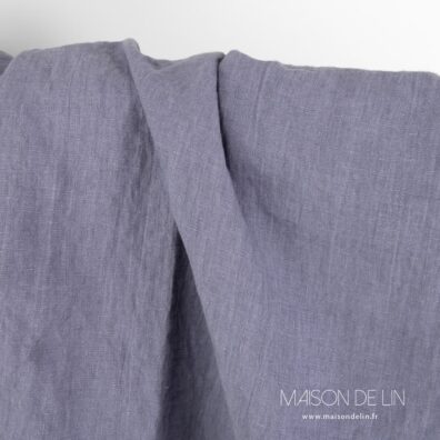 Lin lilas lavé, couleur solid.
