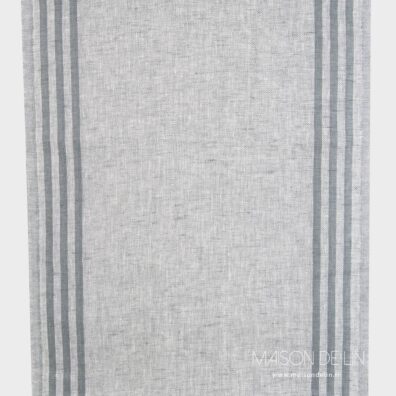 Lin 50cm. étroit gris en rayures .