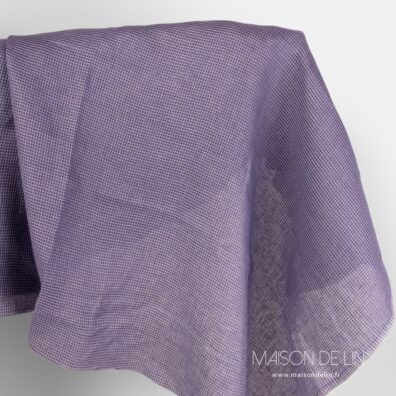 Lin gaufré couleur violet.