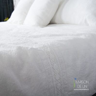 Linge de lit lin coton housse de couette.