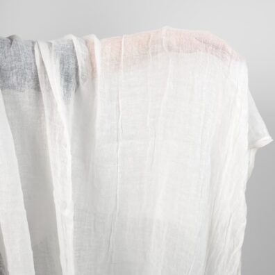 tissu gaz de lin lave blanc casse